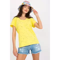 T-shirt Damski Model FA-TS-6967.77P Yellow - Fancy