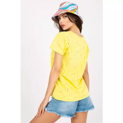 T-shirt Damski Model FA-TS-6967.77P Yellow - Fancy