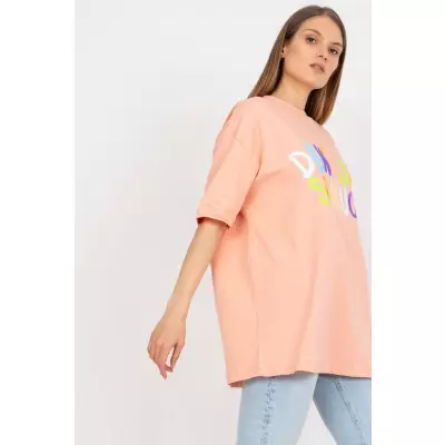 T-shirt Damski Model FA-TS-7733.91P Brzoskwinia - Fancy