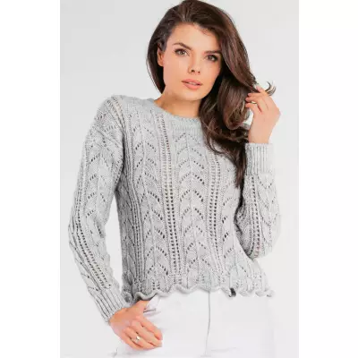 Sweter Damski Model A446 Grey - awama