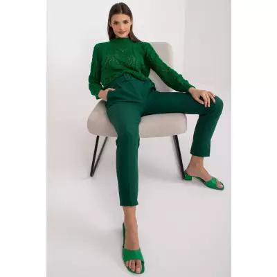 Spodnie Damskie Model DHJ-SP-12787.21X Dark Green - Italy Moda