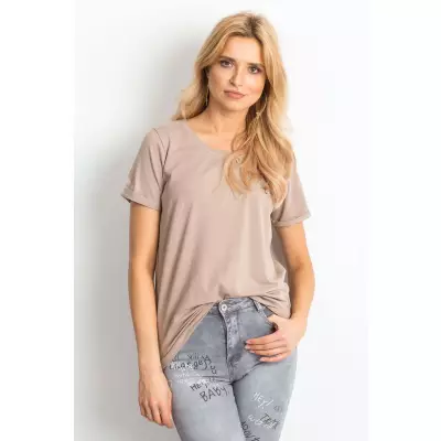 T-shirt Damski Model RV-TS-4838.09P Dark Beige - BFG