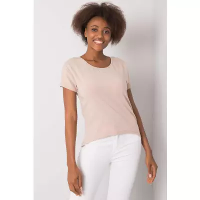 T-shirt Damski Model RV-TS-4693.12 Beige - BFG