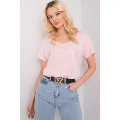 T-shirt Damski Model FA-TS-7198.27P Light Pink - Fancy