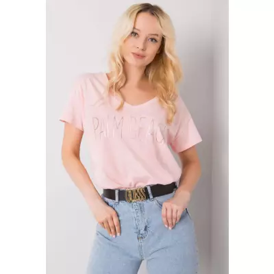 T-shirt Damski Model FA-TS-7198.27P Light Pink - Fancy