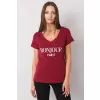 T-shirt Damski Model FA-TS-7161.32P Bordo - Fancy