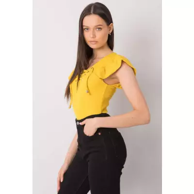 Bluzka Model DHJ-BZ-13301.34P Yellow - Italy Moda