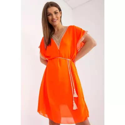 Sukienka Model DHJ-SK-1508.12 Fluo Orange - Italy Moda