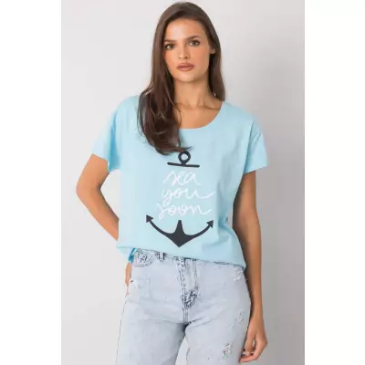 T-shirt Damski Model FA-TS-7196.74P Light Blue - Fancy