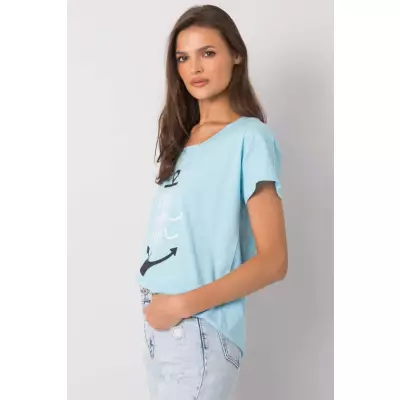 T-shirt Damski Model FA-TS-7196.74P Light Blue - Fancy