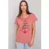 T-shirt Damski Model FA-TS-7196.74P Dark Pink - Fancy