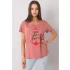 T-shirt Damski Model FA-TS-7196.74P Dark Pink - Fancy