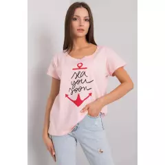 T-shirt Damski Model FA-TS-7196.74P Light Pink - Fancy