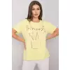 T-shirt Damski Model FA-TS-7121.88P Light Yellow - Fancy