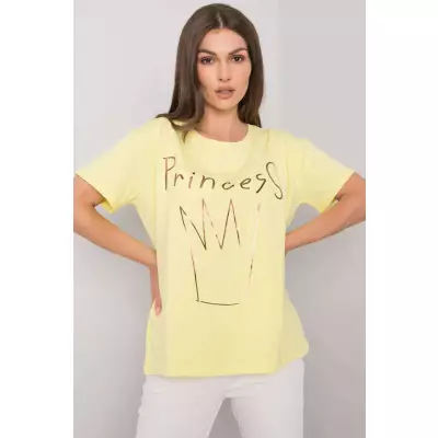 T-shirt Damski Model FA-TS-7121.88P Light Yellow - Fancy