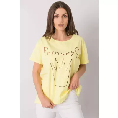 T-shirt Damski Model FA-TS-7121.88P Light Yellow - Fancy