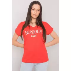 T-shirt Damski Model FA-TS-7142.37P Red - Fancy