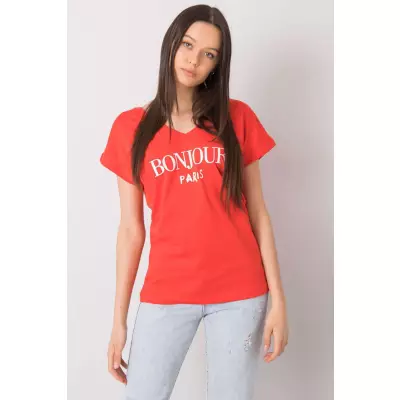 T-shirt Damski Model FA-TS-7142.37P Red - Fancy