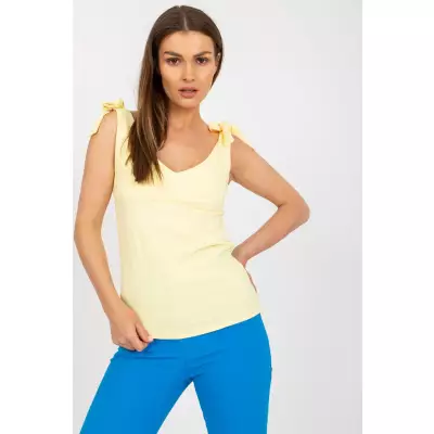 Koszulka Top Model WN-TP-1705.69 Light Yellow - Rue Paris