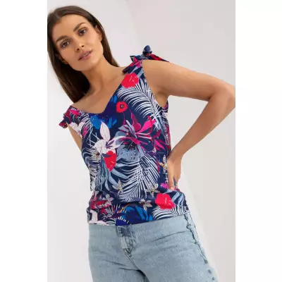 Koszulka Top Model WN-TP-1482-4.67 Navy - Rue Paris