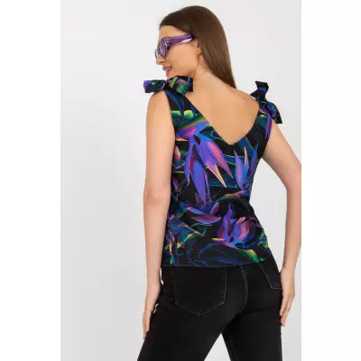 Koszulka Top Model WN-TP-1482-1.25 Black - Rue Paris