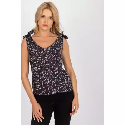 Koszulka Top Model WN-TP-1335.63P Black/Beige - Rue Paris