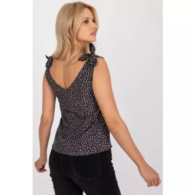 Koszulka Top Model WN-TP-1335.63P Black/Beige - Rue Paris