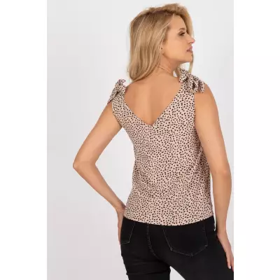 Koszulka Top Model WN-TP-1335.63P Beige - Rue Paris