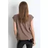 T-shirt Damski Model RV-TS-4833.69P Brown - BFG