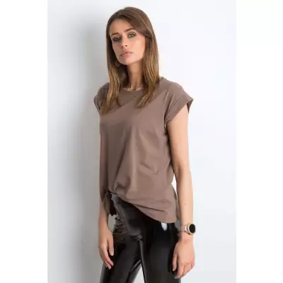 T-shirt Damski Model RV-TS-4833.69P Brown - BFG