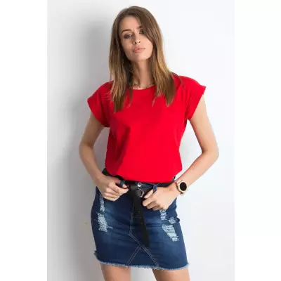 T-shirt Damski Model RV-TS-4833.01P Red - BFG