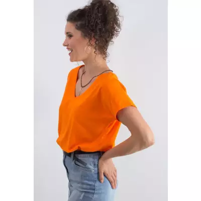 T-shirt Damski Model RV-TS-4832.39P Orange - BFG