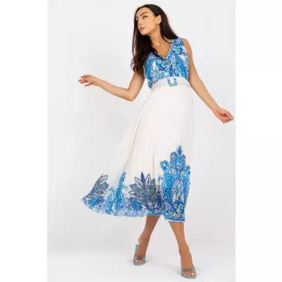 Sukienka Model DHJ-SK-13128.61 White/Blue - Italy Moda