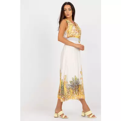 Sukienka Model DHJ-SK-13128.61 White/Yellow - Italy Moda