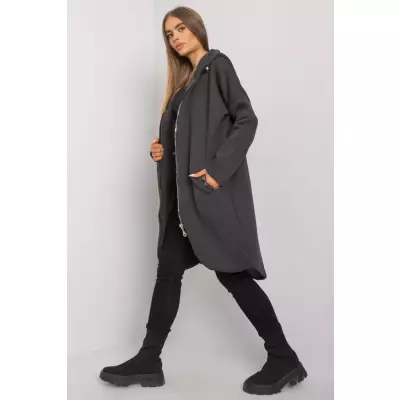 Bluza Damska Model RV-BL-4858-1.99P Grafit - Rue Paris