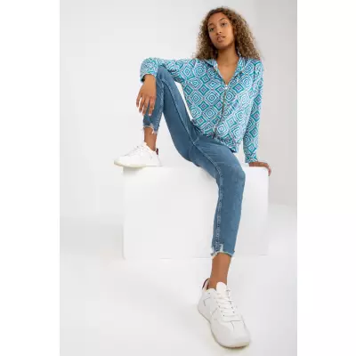 Bluza Damska Model RV-BL-8187.28 Light Blue - Rue Paris