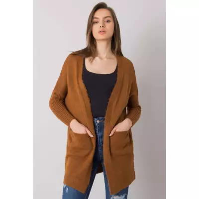 Sweter Kardigan Model ASM-SW-7560.96P Light Brown - Rue Paris