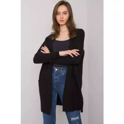 Sweter Kardigan Model ASM-SW-7560.96P Black - Rue Paris