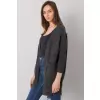 Sweter Kardigan Model ASM-SW-7560.96P Dark Grey - Rue Paris