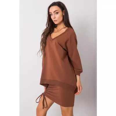 Bluza Damska Model RV-BL-5676.09 Dark Brown - Rue Paris