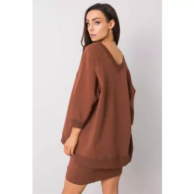 Bluza Damska Model RV-BL-5676.09 Dark Brown - Rue Paris