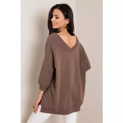 Bluza Damska Model RV-BL-5676.09 Brown - Rue Paris