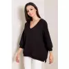 Bluza Damska Model RV-BL-5676.09 Black - Rue Paris