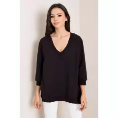 Bluza Damska Model RV-BL-5676.09 Black - Rue Paris