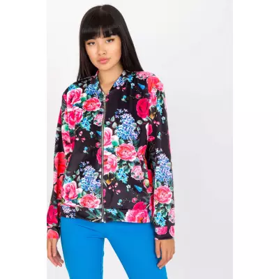 Bluza Damska Model RV-BL-8116.86P Black/Pink - Rue Paris