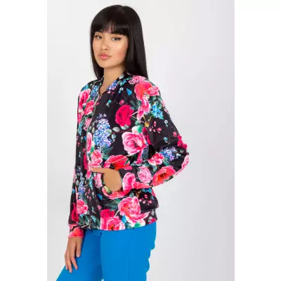 Bluza Damska Model RV-BL-8116.86P Black/Pink - Rue Paris