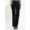 Czarne spodnie typu wide leg SD68 Black - Nife