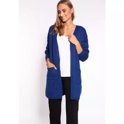 Sweter Kardigan Model PA013 Cobalt - MKM