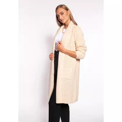 Sweter Kardigan Model PA015 Beige - MKM