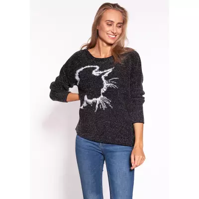 Sweter Damski Model SWE265 Black - MKM